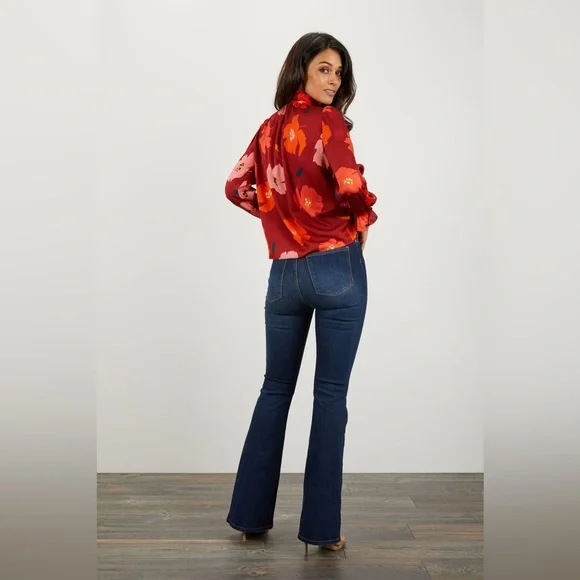 Tucker NYC Stella TopCrimson Poppies
